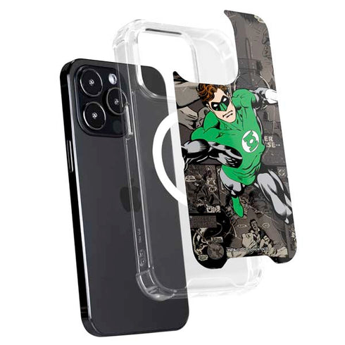 DC Comics Green Lantern Vintage Action Pose Pattern iPhone 13 Pro MagSafe Case