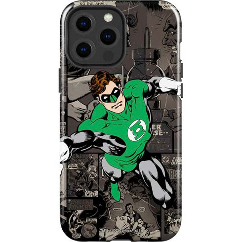 DC Comics Green Lantern Vintage Action Pose Pattern iPhone 13 Pro Max Impact Case