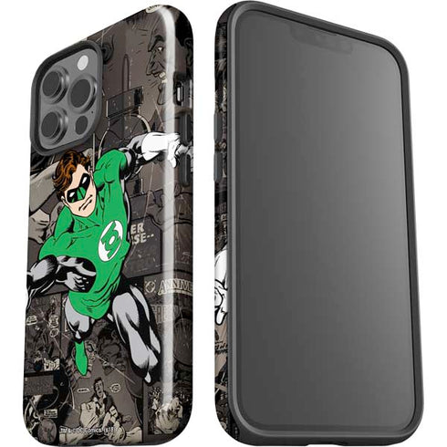 DC Comics Green Lantern Vintage Action Pose Pattern iPhone 13 Pro Max Impact Case