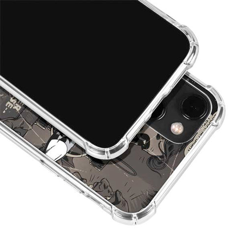DC Comics Green Lantern Vintage Action Pose Pattern iPhone 14 Plus Clear Case