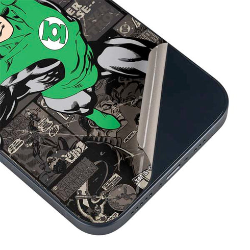 DC Comics Green Lantern Vintage Action Pose Pattern iPhone 15 Plus Skin