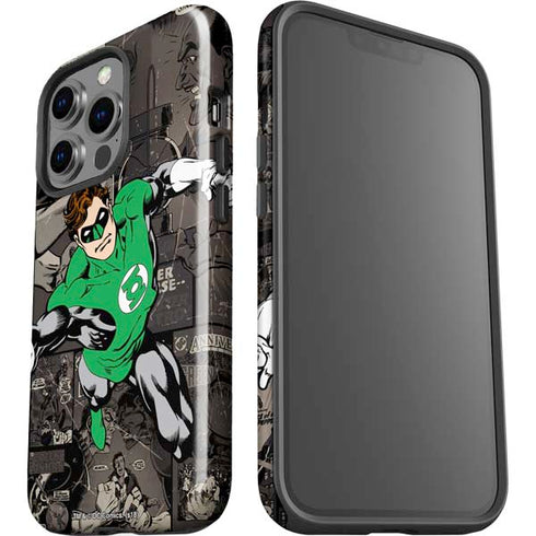 DC Comics Green Lantern Vintage Action Pose Pattern iPhone 15 Pro Impact Case