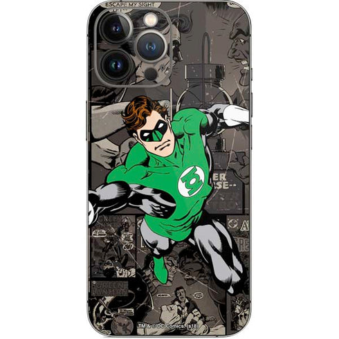 DC Comics Green Lantern Vintage Action Pose Pattern iPhone 14 Pro Max Skin