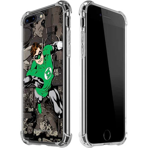DC Comics Green Lantern Vintage Action Pose Pattern iPhone 7/8 Plus Clear Case
