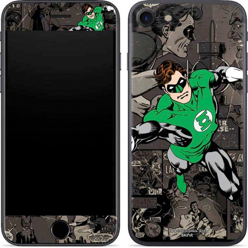 DC Comics Green Lantern Vintage Action Pose Pattern iPhone 8 Skin