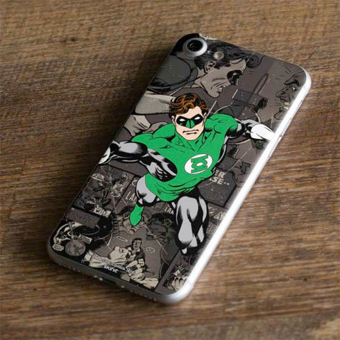 DC Comics Green Lantern Vintage Action Pose Pattern iPhone 8 Skin