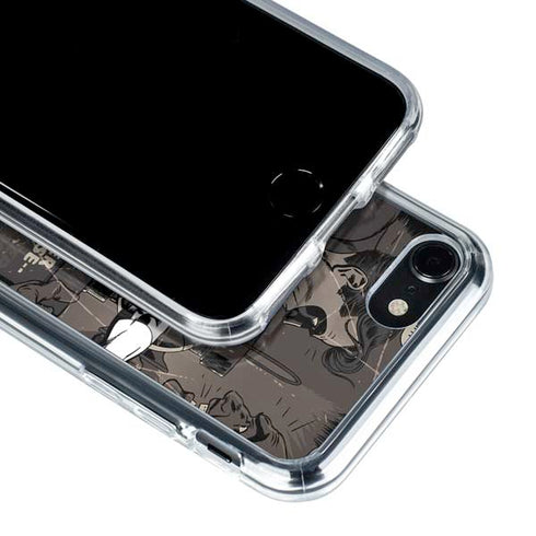 DC Comics Green Lantern Vintage Action Pose Pattern iPhone SE (2nd & 3rd Gen) Clear Case