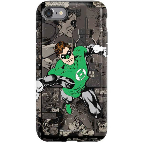 DC Comics Green Lantern Vintage Action Pose Pattern iPhone SE (2nd & 3rd Gen) Pro Case