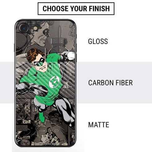 DC Comics Green Lantern Vintage Action Pose Pattern iPhone SE (2nd & 3rd Gen) Skin