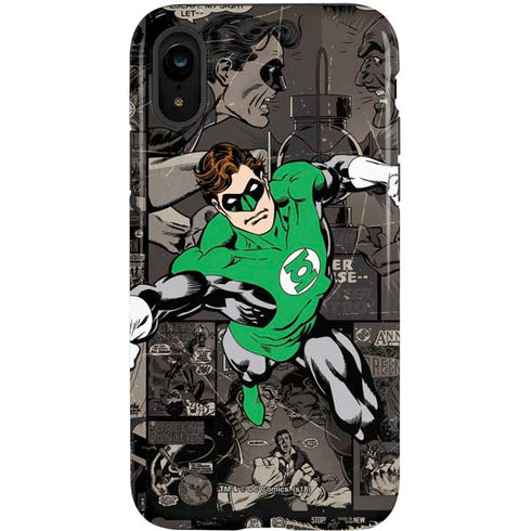 DC Comics Green Lantern Vintage Action Pose Pattern iPhone XR Pro Case
