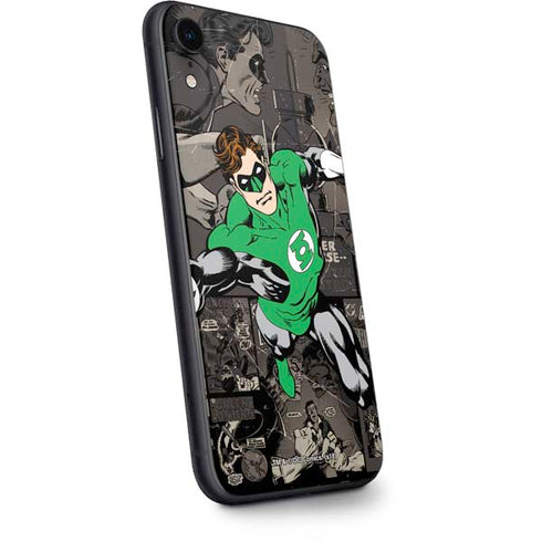 DC Comics Green Lantern Vintage Action Pose Pattern iPhone XR Skin