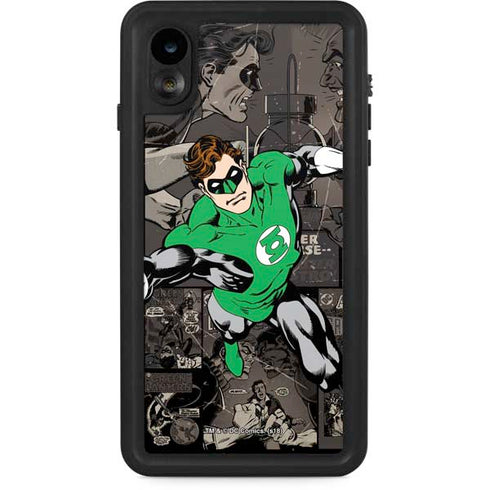 DC Comics Green Lantern Vintage Action Pose Pattern iPhone XR Waterproof Case