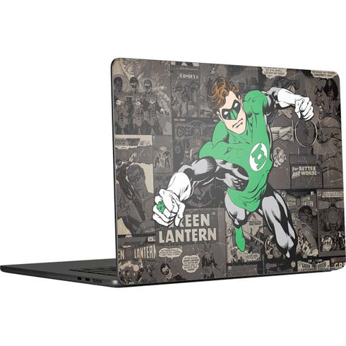 DC Comics Green Lantern Vintage Action Pose Pattern MacBook Air 15 in (2023) Skin