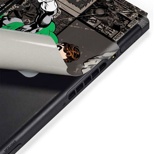 DC Comics Green Lantern Vintage Action Pose Pattern Nintendo Switch Bundle Skin