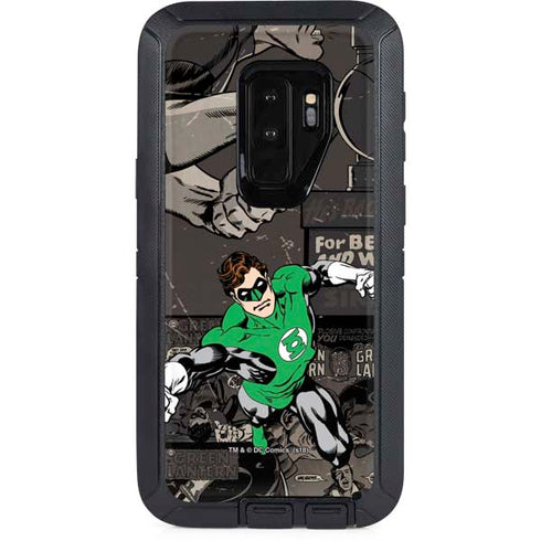 DC Comics Green Lantern Vintage Action Pose Pattern Otterbox Defender Galaxy Skin