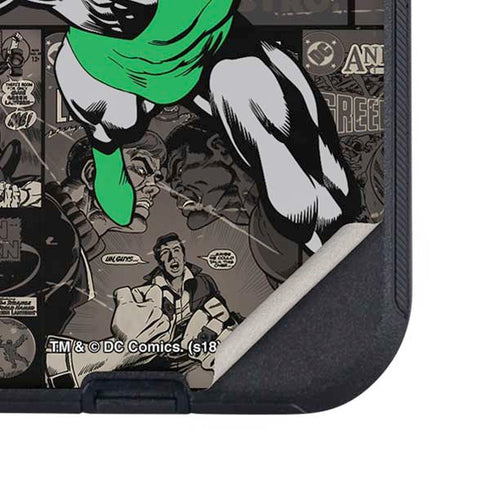 DC Comics Green Lantern Vintage Action Pose Pattern Otterbox Defender iPhone Skin