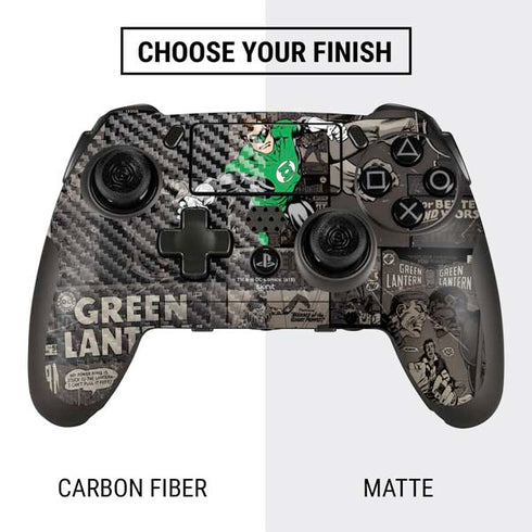 DC Comics Green Lantern Vintage Action Pose Pattern PlayStation Scuf Vantage 2 Controller Skin