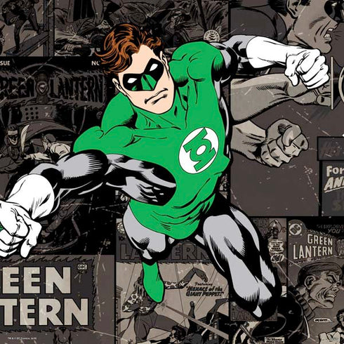 DC Comics Green Lantern Vintage Action Pose Pattern PS4 Slim Bundle Skin