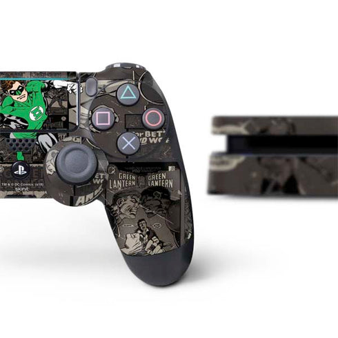 DC Comics Green Lantern Vintage Action Pose Pattern PS4 Slim Bundle Skin