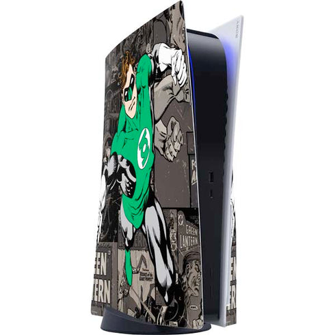 DC Comics Green Lantern Vintage Action Pose Pattern PS5 Console Skin