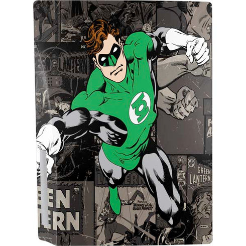 DC Comics Green Lantern Vintage Action Pose Pattern PS5 Console Skin