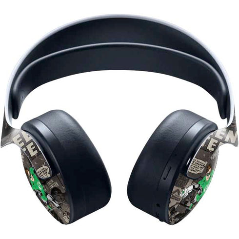 DC Comics Green Lantern Vintage Action Pose Pattern PULSE 3D Wireless Headset for PS5 Skin