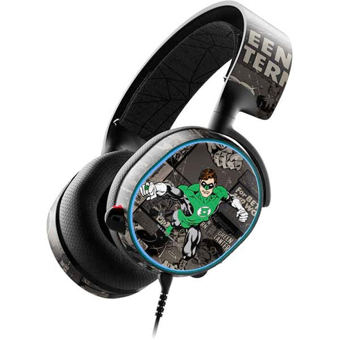 DC Comics Green Lantern Vintage Action Pose Pattern SteelSeries Arctis 3 Skin