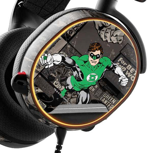 DC Comics Green Lantern Vintage Action Pose Pattern SteelSeries Arctis 5 Skin