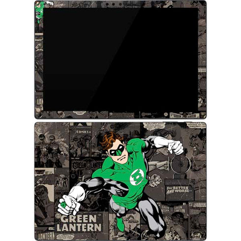DC Comics Green Lantern Vintage Action Pose Pattern Surface Pro 7 Skin