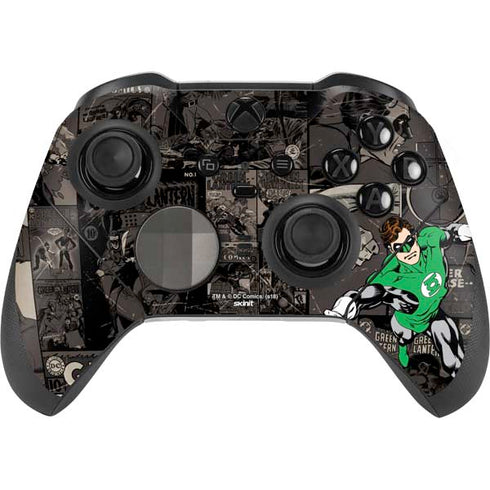 DC Comics Green Lantern Vintage Action Pose Pattern Xbox Elite Wireless Controller Series 2 Skin