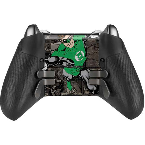 DC Comics Green Lantern Vintage Action Pose Pattern Xbox Elite Wireless Controller Series 2 Skin