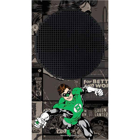 DC Comics Green Lantern Vintage Action Pose Pattern Xbox Series S Console Skin
