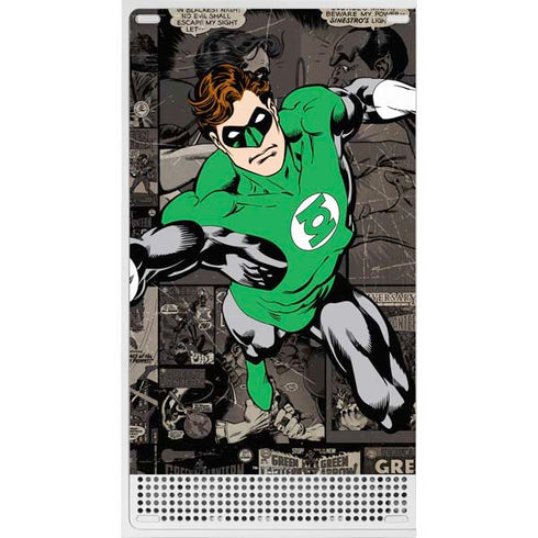DC Comics Green Lantern Vintage Action Pose Pattern Xbox Series S Console Skin