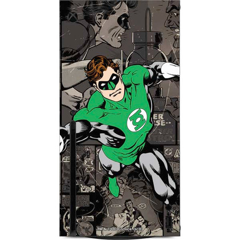 DC Comics Green Lantern Vintage Action Pose Pattern Xbox Series X Console Skin