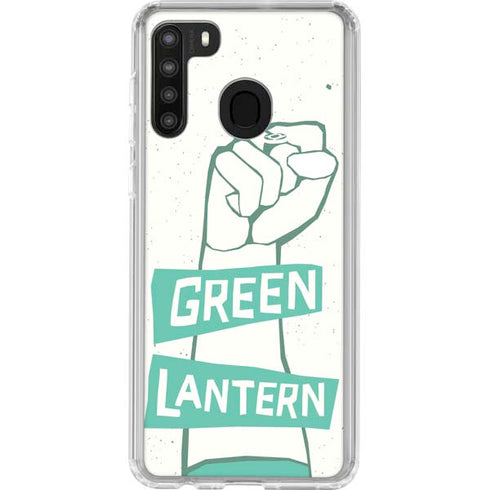 DC Comics Green Lantern Power Fist Galaxy A21 Clear Case