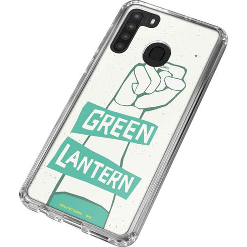 DC Comics Green Lantern Power Fist Galaxy A21 Clear Case