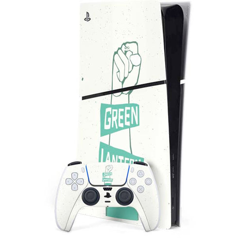 DC Comics Green Lantern Power Fist PS5 Slim Digital Edition Bundle Skin