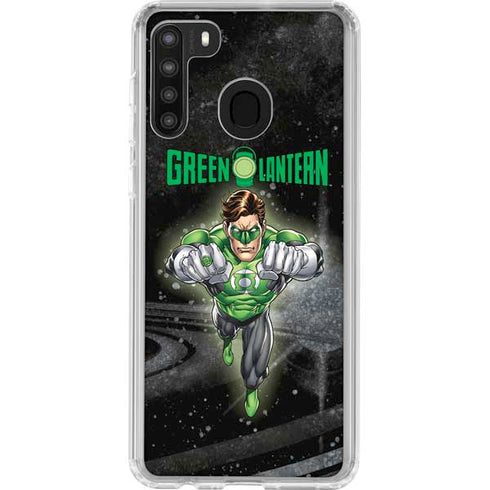 DC Comics Green Lantern Flying Action Pose Galaxy A21 Clear Case