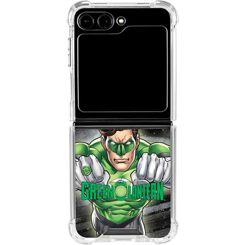 DC Comics Green Lantern Flying Action Pose Galaxy Z Flip5 5G Clear Case