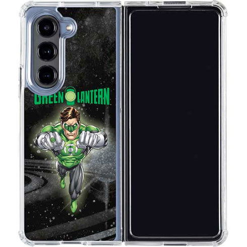 DC Comics Green Lantern Flying Action Pose Galaxy Z Fold5 5G Clear Case