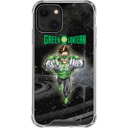 DC Comics Green Lantern Flying Action Pose iPhone 14 Plus Clear Case