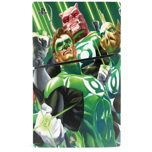 DC Comics Green Lantern Corps Team Art by Alex Ross PS5 Slim Disk Console Skin