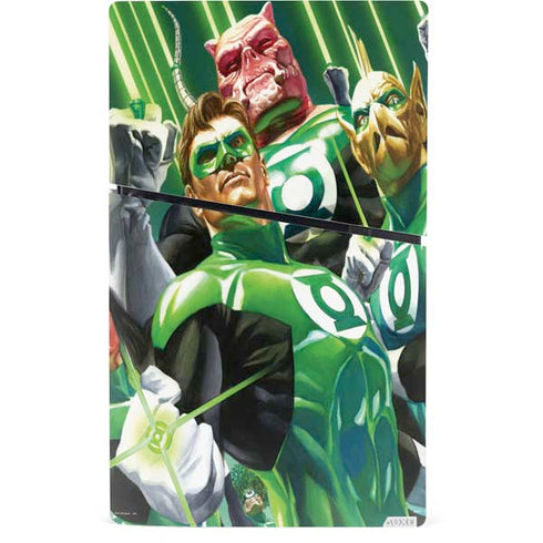 DC Comics Green Lantern Corps Team Art by Alex Ross PS5 Slim Digital Edition Bundle Skin