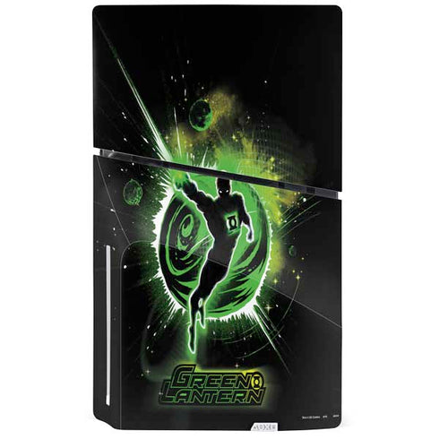 DC Comics Green Lantern Cosmic Action Pose PS5 Slim Disk Console Skin
