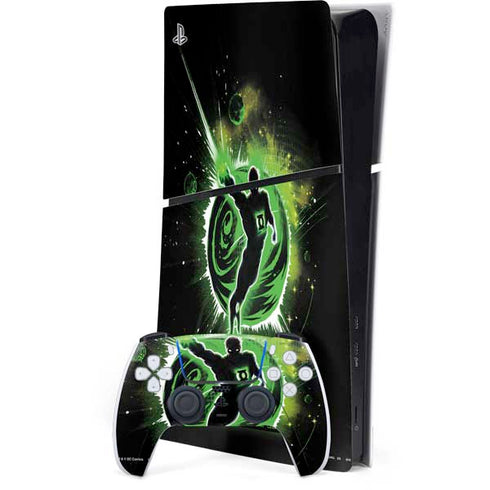 DC Comics Green Lantern Cosmic Action Pose PS5 Slim Digital Edition Console Skin