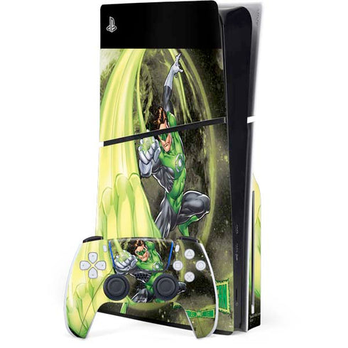 DC Comics Green Lantern Super Punch PS5 Slim Disk Bundle Skin