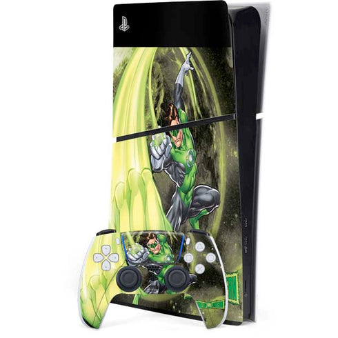 DC Comics Green Lantern Super Punch PS5 Slim Digital Edition Console Skin