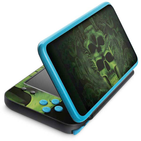 Liquid Blue Green Skulls Nintendo 2DS XL (2017) Skin
