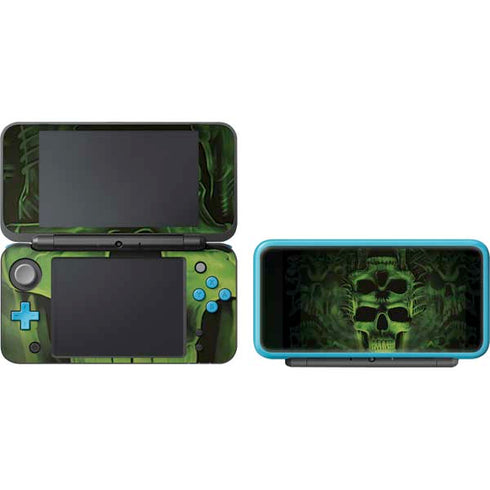 Liquid Blue Green Skulls Nintendo 2DS XL (2017) Skin