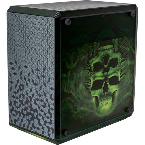 Liquid Blue Green Skulls Cooler Master MasterBox Q300L Mini Tower Skin